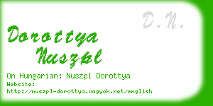 dorottya nuszpl business card